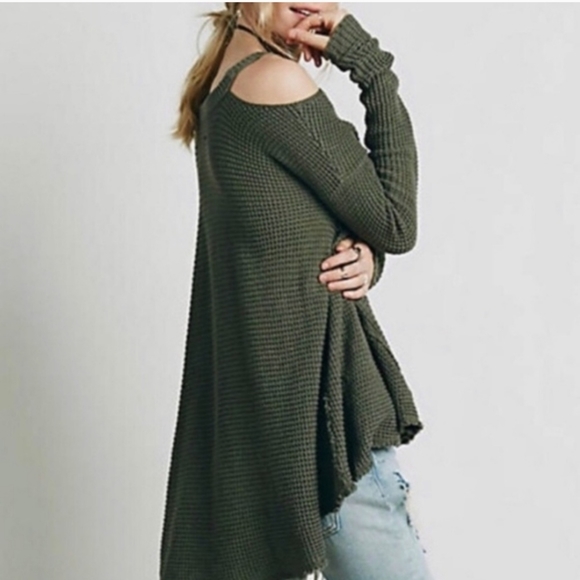 Free People Moonshine V Cold Shoulder Sweater - Picture 3 of 8